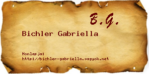 Bichler Gabriella névjegykártya